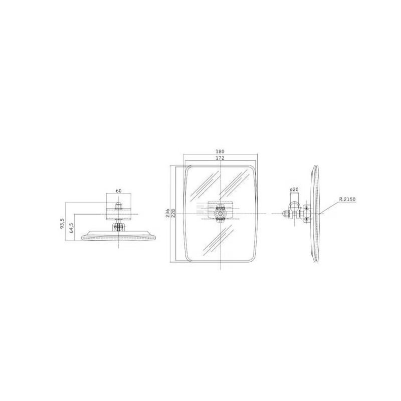 Mirror Replacement Head  CA6480025